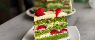 Торт "Лісовий мох" з зеленими коржами